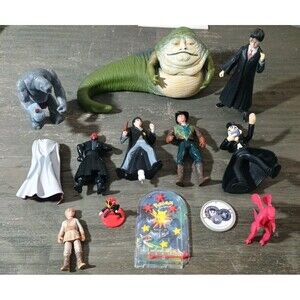 Vintage Toy Lot Of 13 Harry Potter Star Wars Jabba Darth Maul Pokemon...